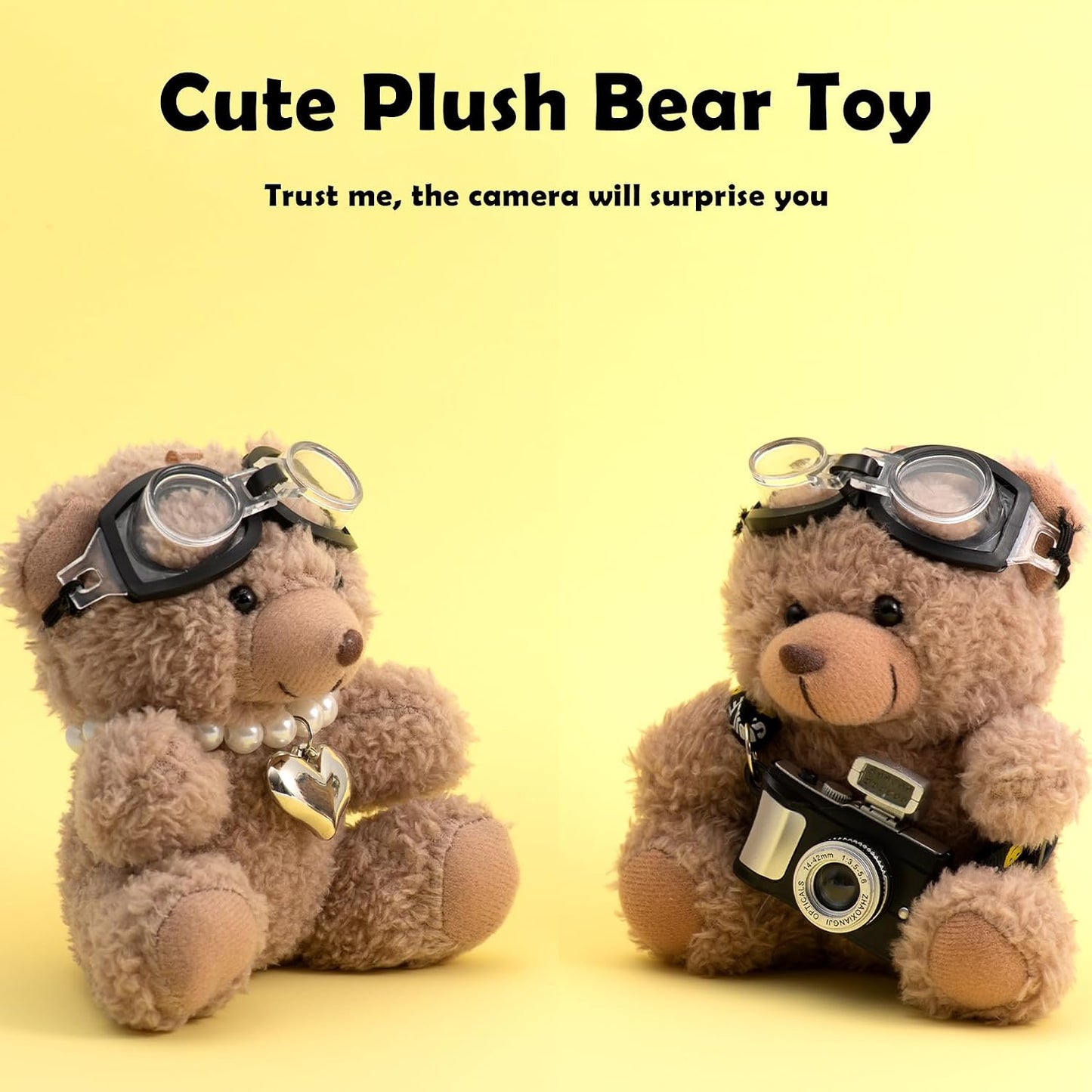 Cute Key Chain Plush Bear Bag Charm Teddy Bear Keychain Gift for Handbag,Purse, Backpack, Car Keys