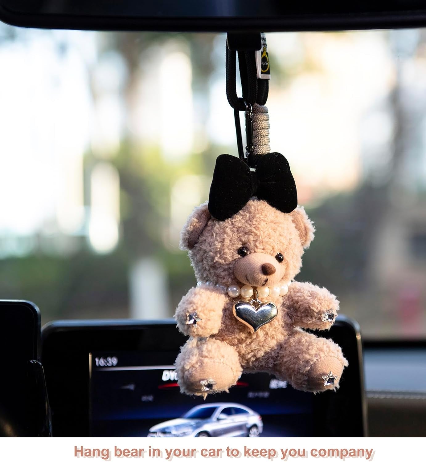 Cute Key Chain Plush Bear Bag Charm Teddy Bear Keychain Gift for Handbag,Purse, Backpack, Car Keys