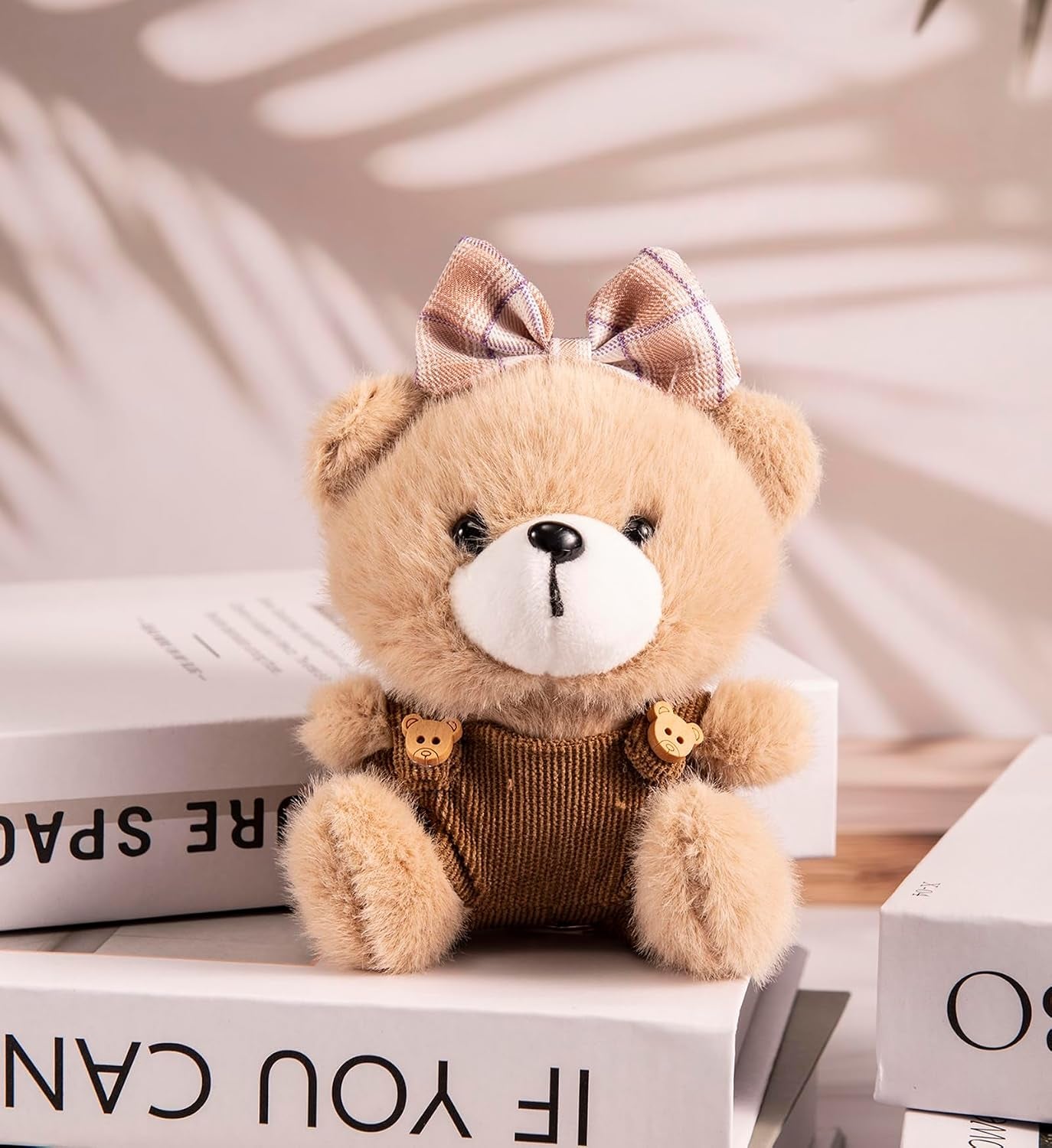 Cute Key Chain Plush Bear Bag Charm Teddy Bear Keychain Gift for Handbag,Purse, Backpack, Car Keys