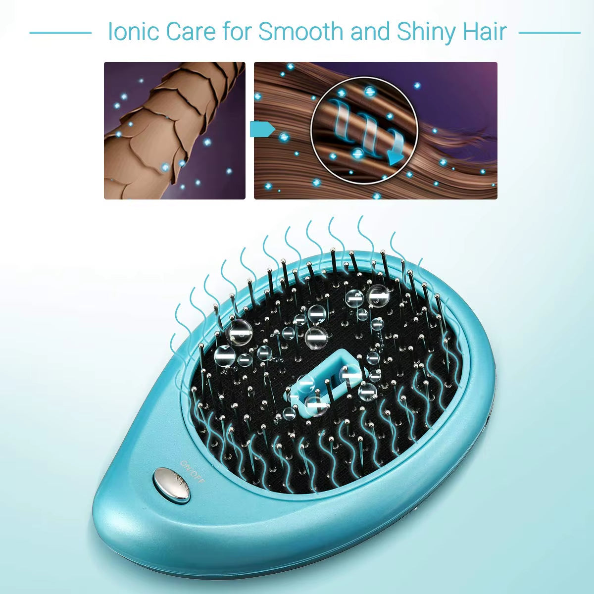 Anti-Static Ionic Hair Brush Electric Hair Brush Comb Massager Vibration Hair Scalp Massager Brush