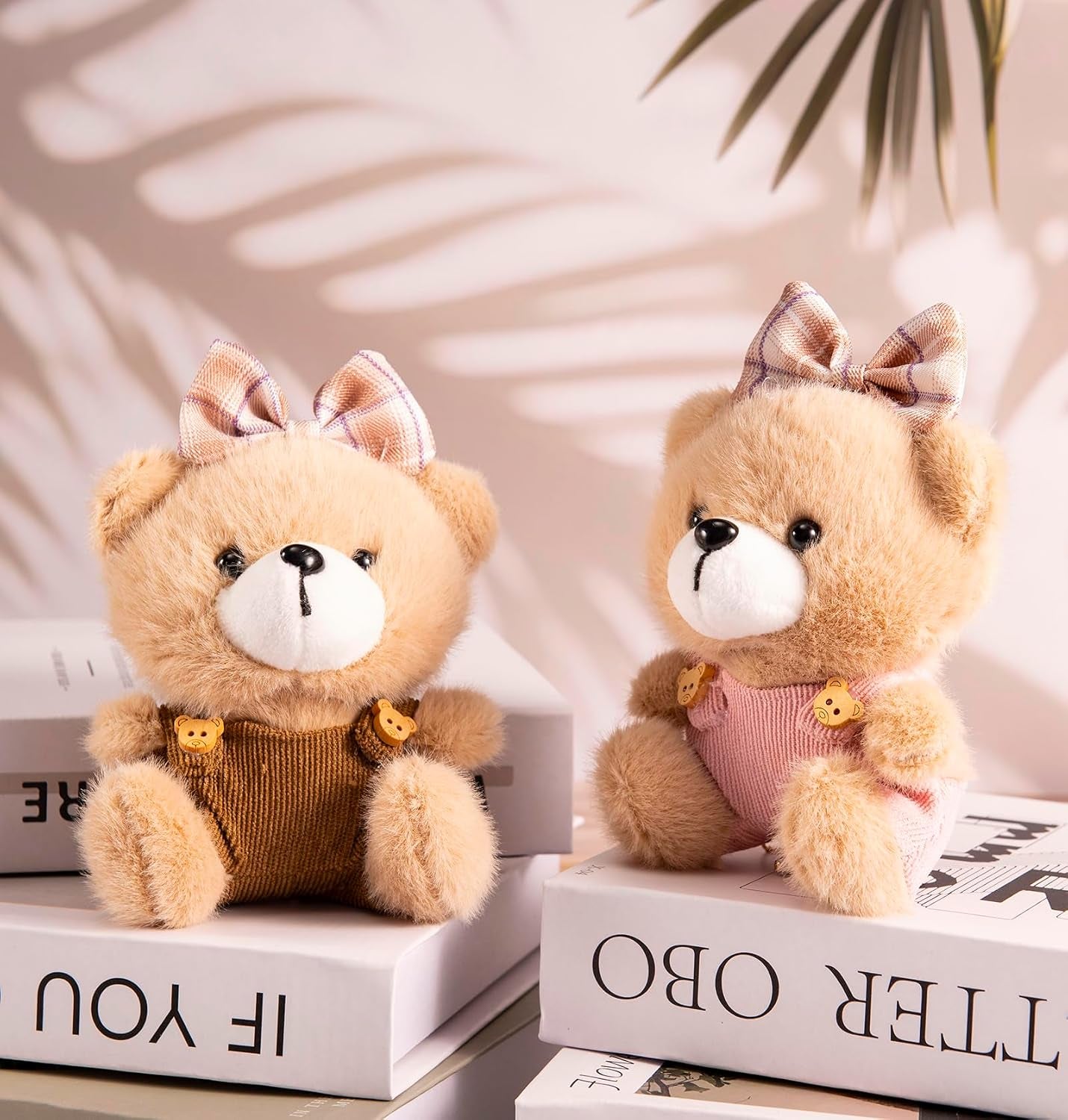 Cute Key Chain Plush Bear Bag Charm Teddy Bear Keychain Gift for Handbag,Purse, Backpack, Car Keys