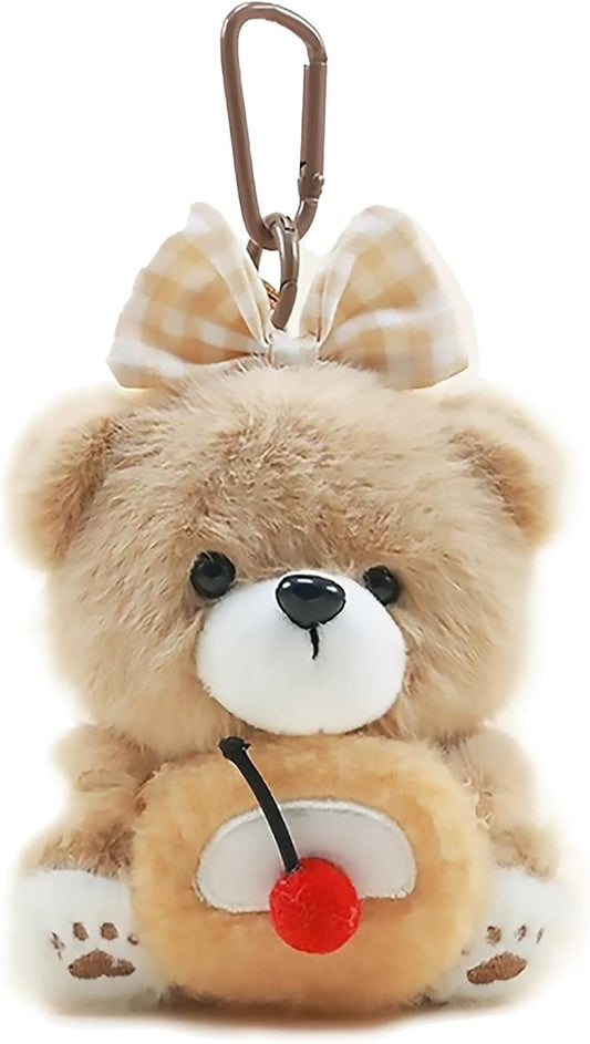 Cute Key Chain Plush Bear Bag Charm Teddy Bear Keychain Gift for Handbag,Purse, Backpack, Car Keys