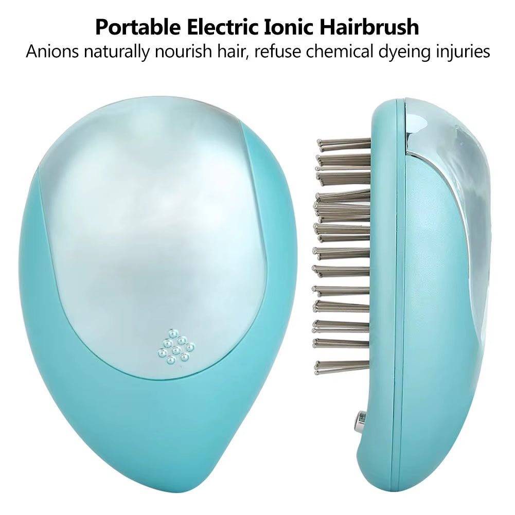 Anti-Static Ionic Hair Brush Electric Hair Brush Comb Massager Vibration Hair Scalp Massager Brush
