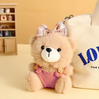 Cute Key Chain Plush Bear Bag Charm Teddy Bear Keychain Gift for Handbag,Purse, Backpack, Car Keys