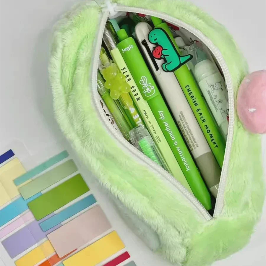 Plush Pencil Case Pencil Case Large Capacity Stationery Case Cute Pencil Storage Case