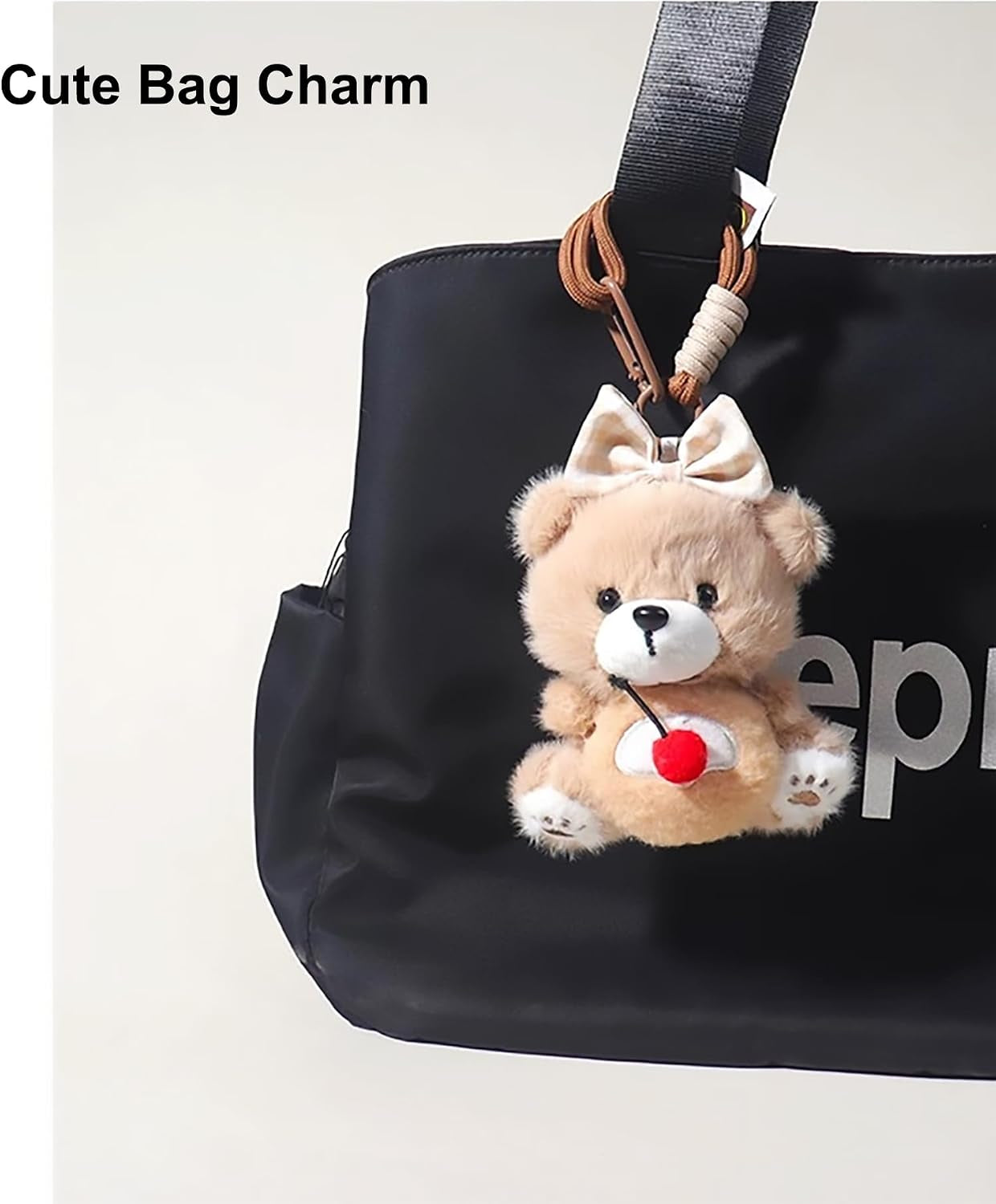 Cute Key Chain Plush Bear Bag Charm Teddy Bear Keychain Gift for Handbag,Purse, Backpack, Car Keys