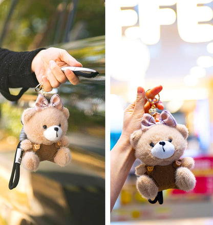 Cute Key Chain Plush Bear Bag Charm Teddy Bear Keychain Gift for Handbag,Purse, Backpack, Car Keys