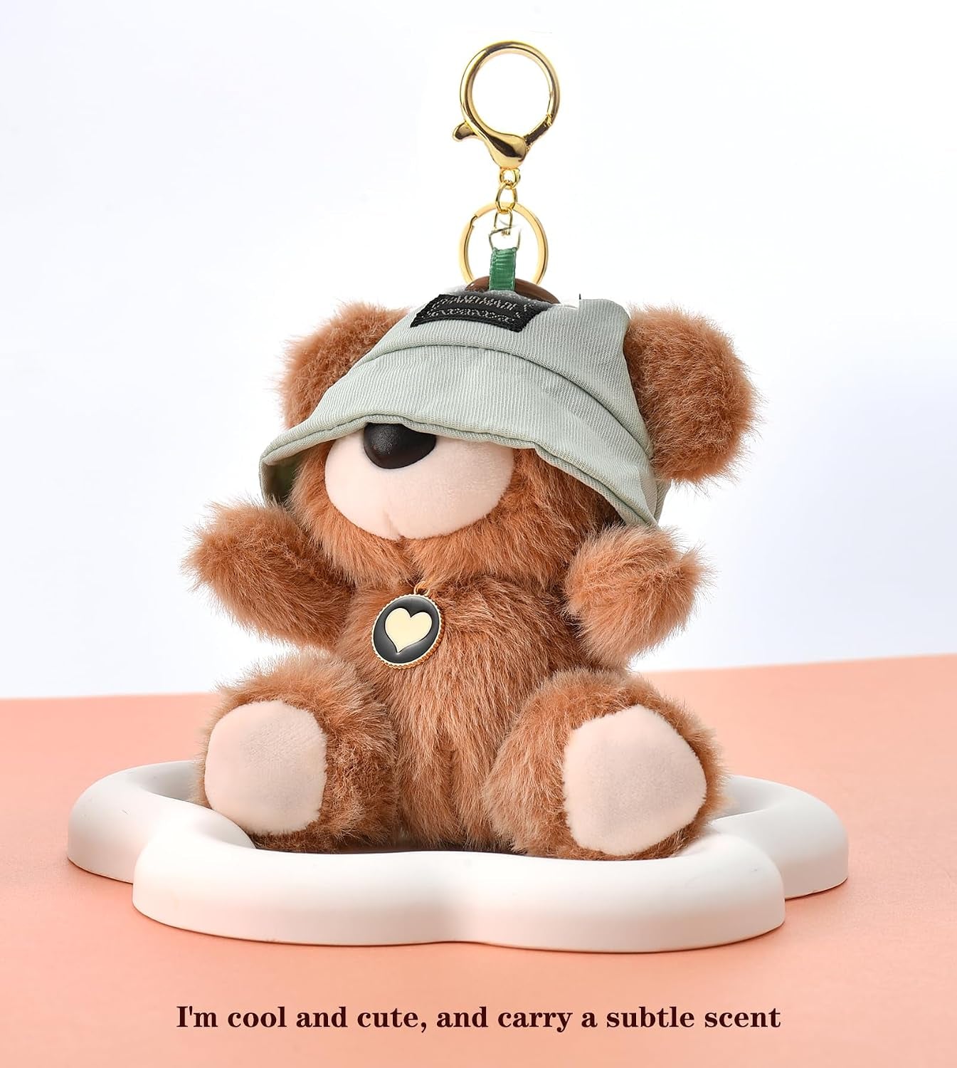 Cute Key Chain Plush Bear Bag Charm Teddy Bear Keychain Gift for Handbag,Purse, Backpack, Car Keys