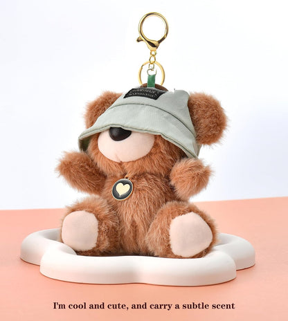 Cute Key Chain Plush Bear Bag Charm Teddy Bear Keychain Gift for Handbag,Purse, Backpack, Car Keys