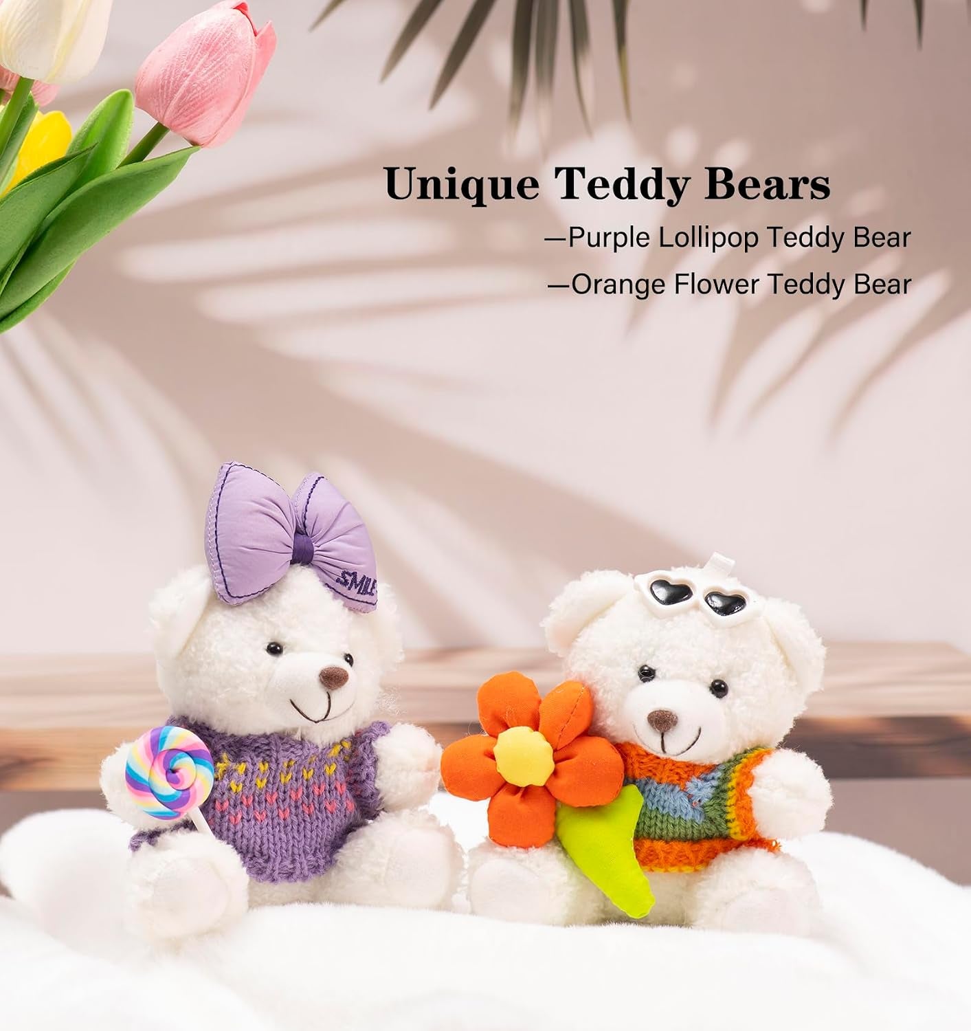 Cute Key Chain Plush Bear Bag Charm Teddy Bear Keychain Gift for Handbag,Purse, Backpack, Car Keys