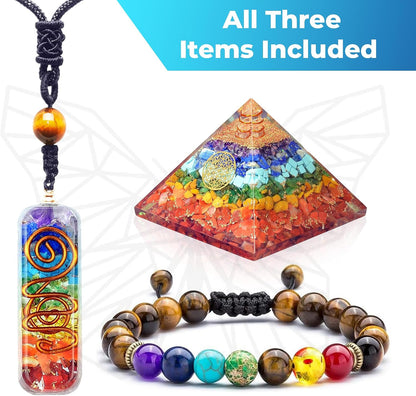 Chakra Necklace with Healing Crystals, Enhance Mindfulness, Discover Tranquility with Crystal Necklaces - Perfect Meditation Accessory, Thoughtful Gifts for Women.