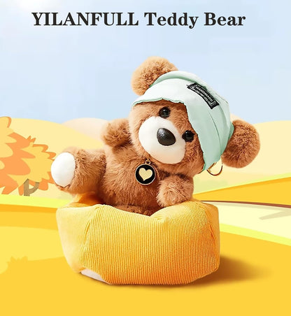 Cute Key Chain Plush Bear Bag Charm Teddy Bear Keychain Gift for Handbag,Purse, Backpack, Car Keys