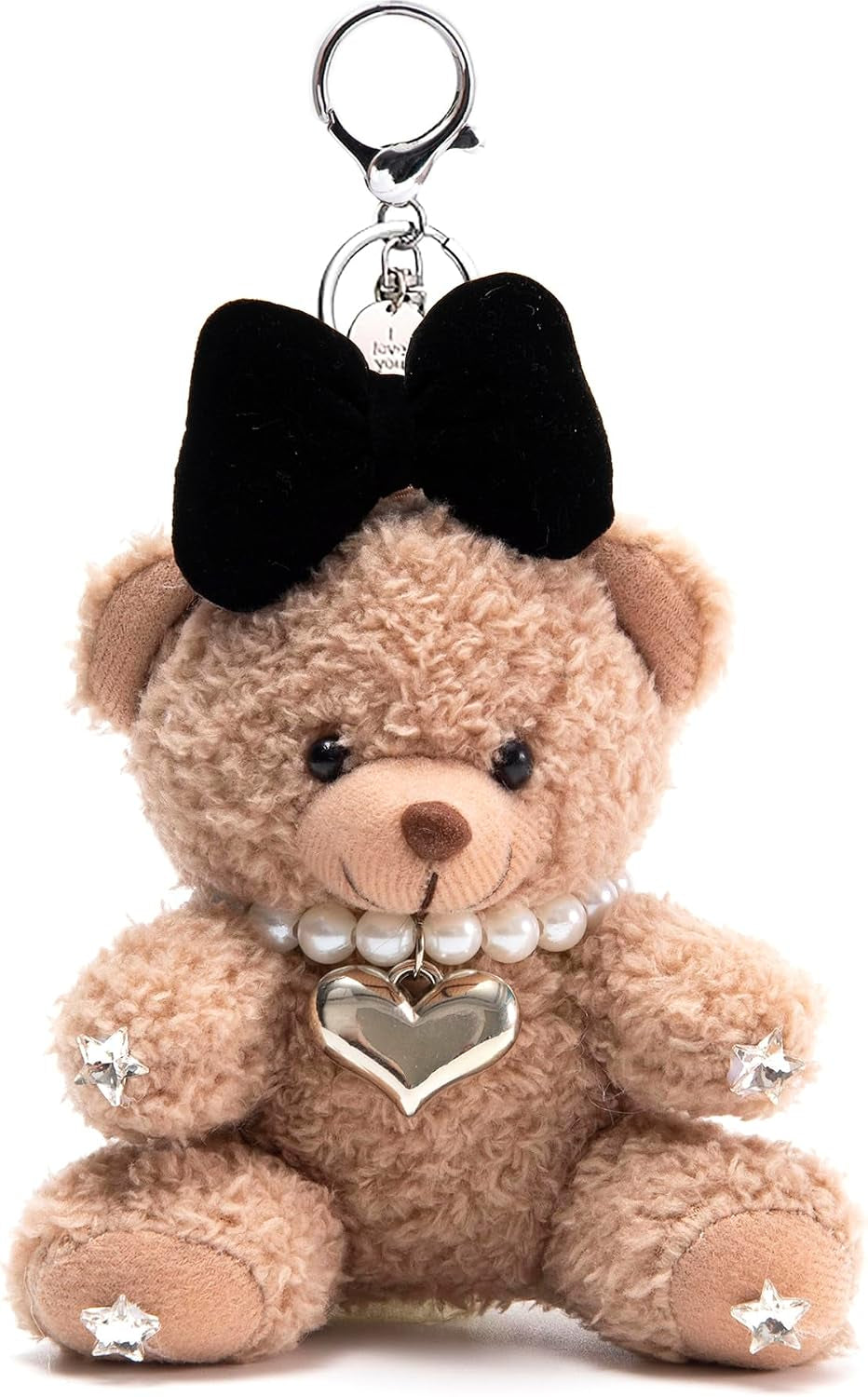 Cute Key Chain Plush Bear Bag Charm Teddy Bear Keychain Gift for Handbag,Purse, Backpack, Car Keys