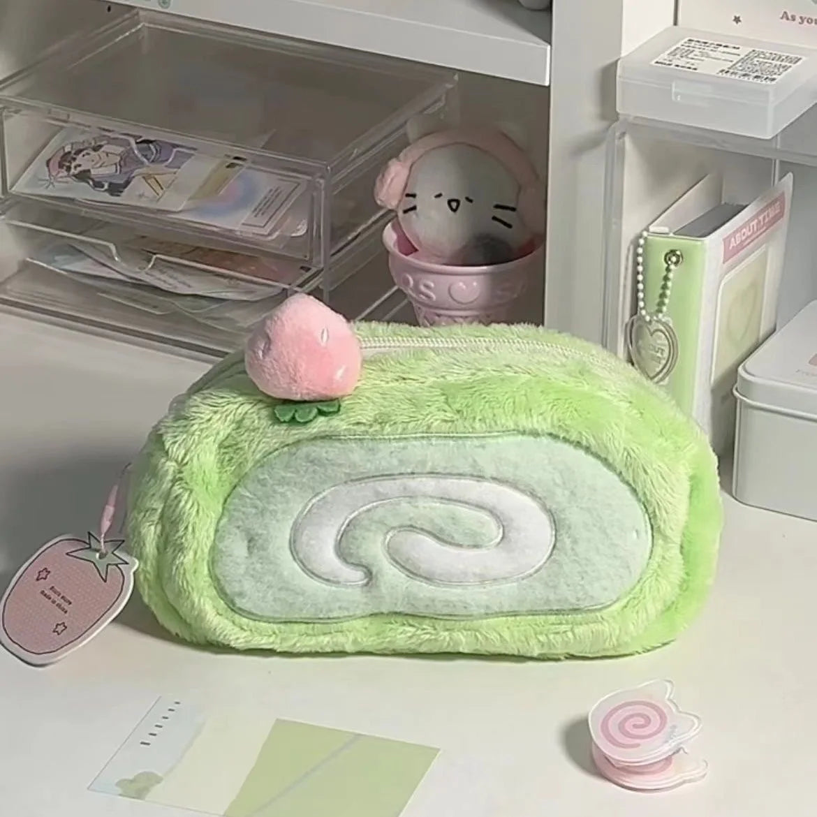 Plush Pencil Case Pencil Case Large Capacity Stationery Case Cute Pencil Storage Case