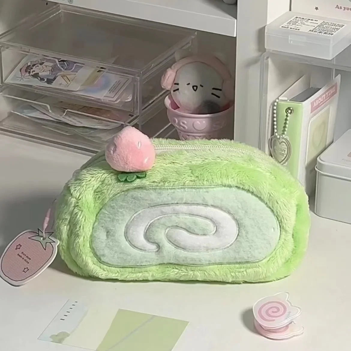 Plush Pencil Case Pencil Case Large Capacity Stationery Case Cute Pencil Storage Case