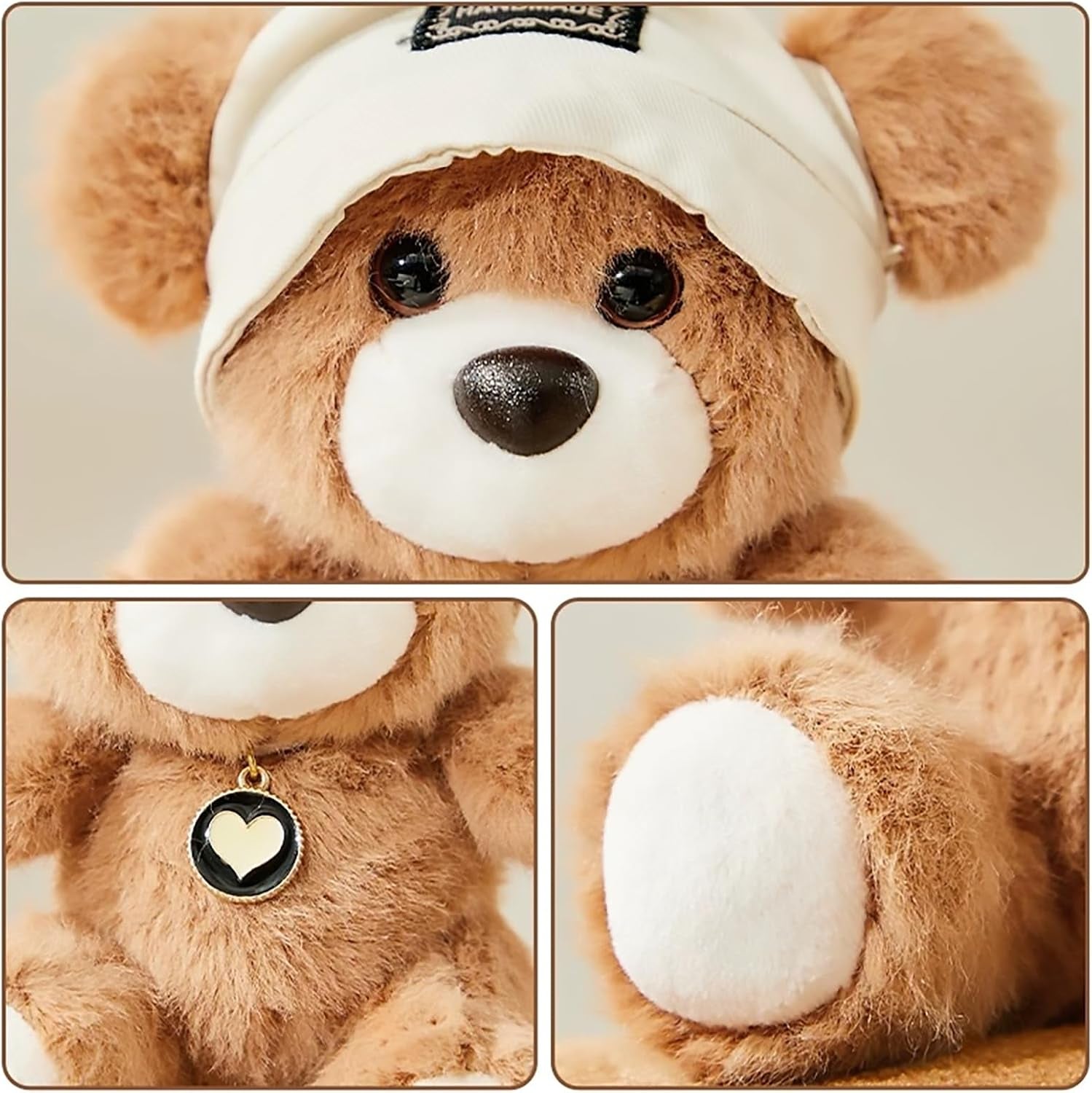 Cute Key Chain Plush Bear Bag Charm Teddy Bear Keychain Gift for Handbag,Purse, Backpack, Car Keys