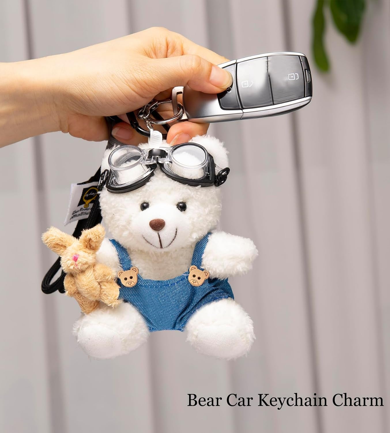Cute Key Chain Plush Bear Bag Charm Teddy Bear Keychain Gift for Handbag,Purse, Backpack, Car Keys